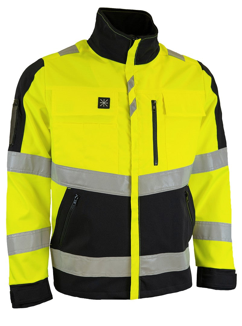 Turva stretch-takki – 6133 - HV-keltainen/Musta