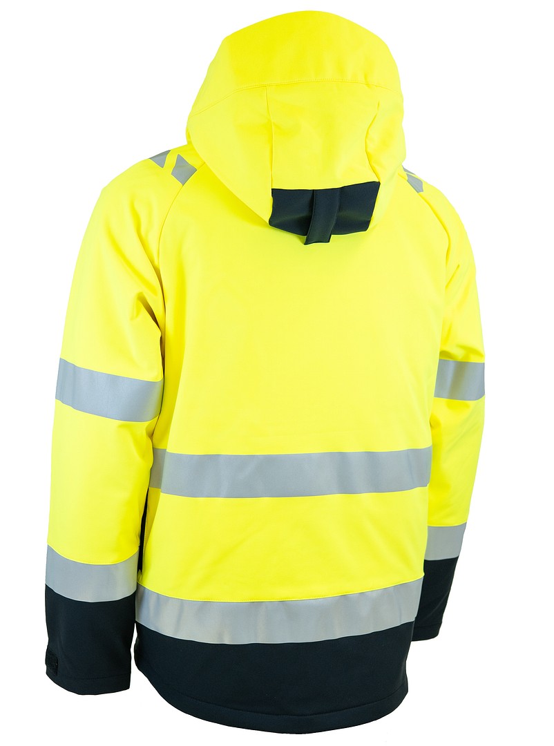 Turva softshell takki – 6202 - HV-keltainen/Musta