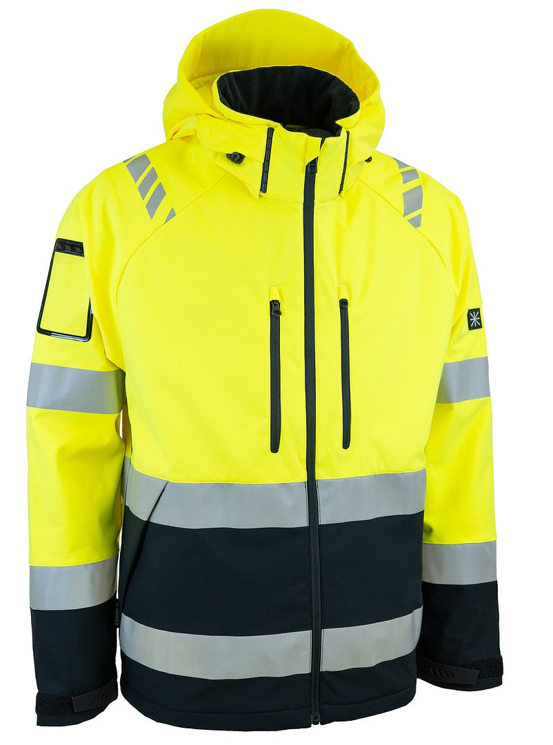 Turva softshell takki – 6202 - HV-keltainen/Musta