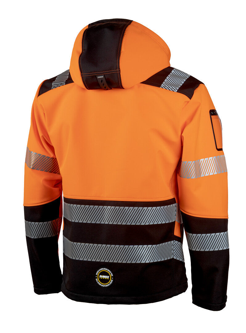 Turva softshelltakki, luokka 2 – 6099 - HV-oranssi/Musta