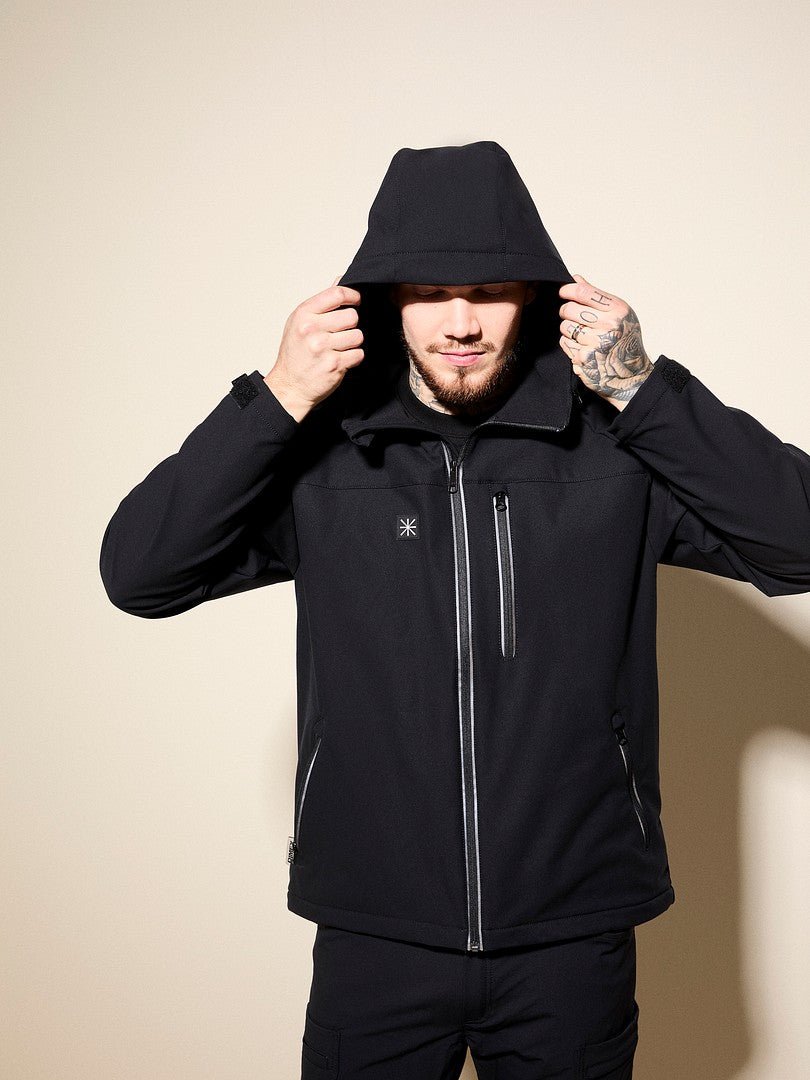 Softshell takki – 6200 - Musta