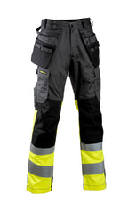 MultiStretch riipputaskuhousut – 6194 - HV-keltainen/Harmaa