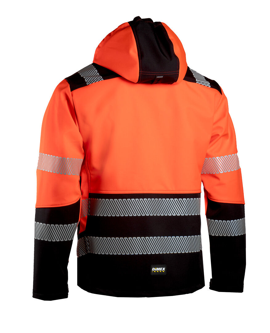 Turva softshelltakki, luokka 2 – 6099 - HV-punainen/Musta