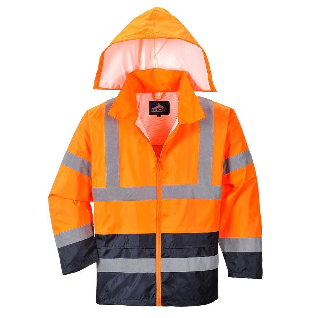 Perinteinen Hi-Vis kontrasti sadetakki - Oranssi/navy