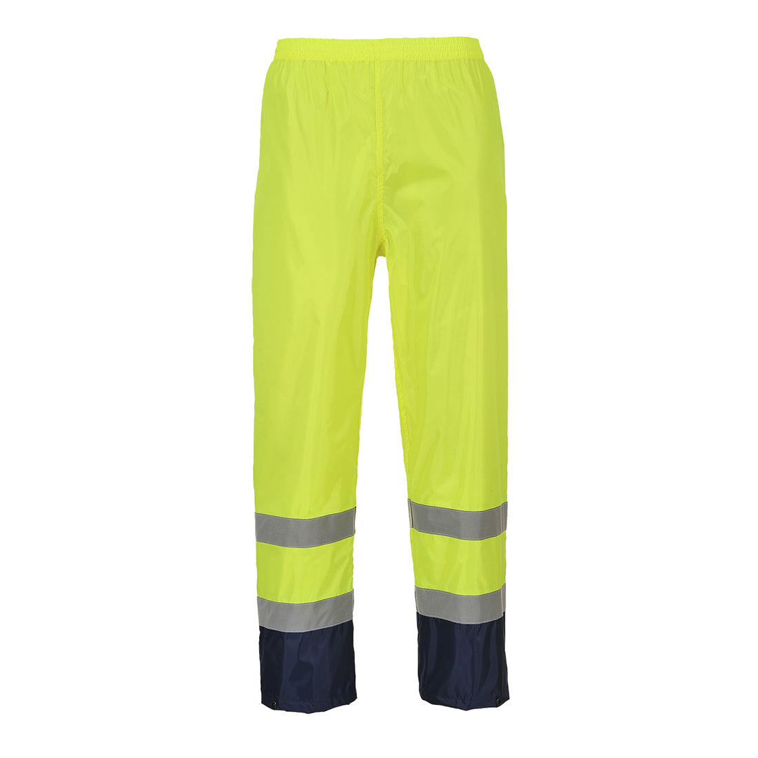 HiVis perinteinen kontrasti sadehousut - Kelta/navy