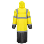 Hi-Vis kontrasti sadetakki 122cm - Kelta/musta