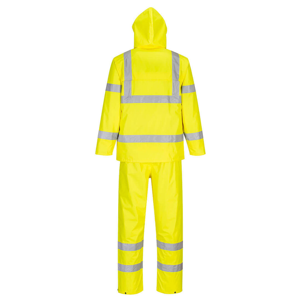 Hi-Vis pieneen tilaan pakattava sadeasu - Keltainen