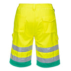 HI-Vis kevyet polyesteri puuvilla shortsit - Keltainen/sinivihreä
