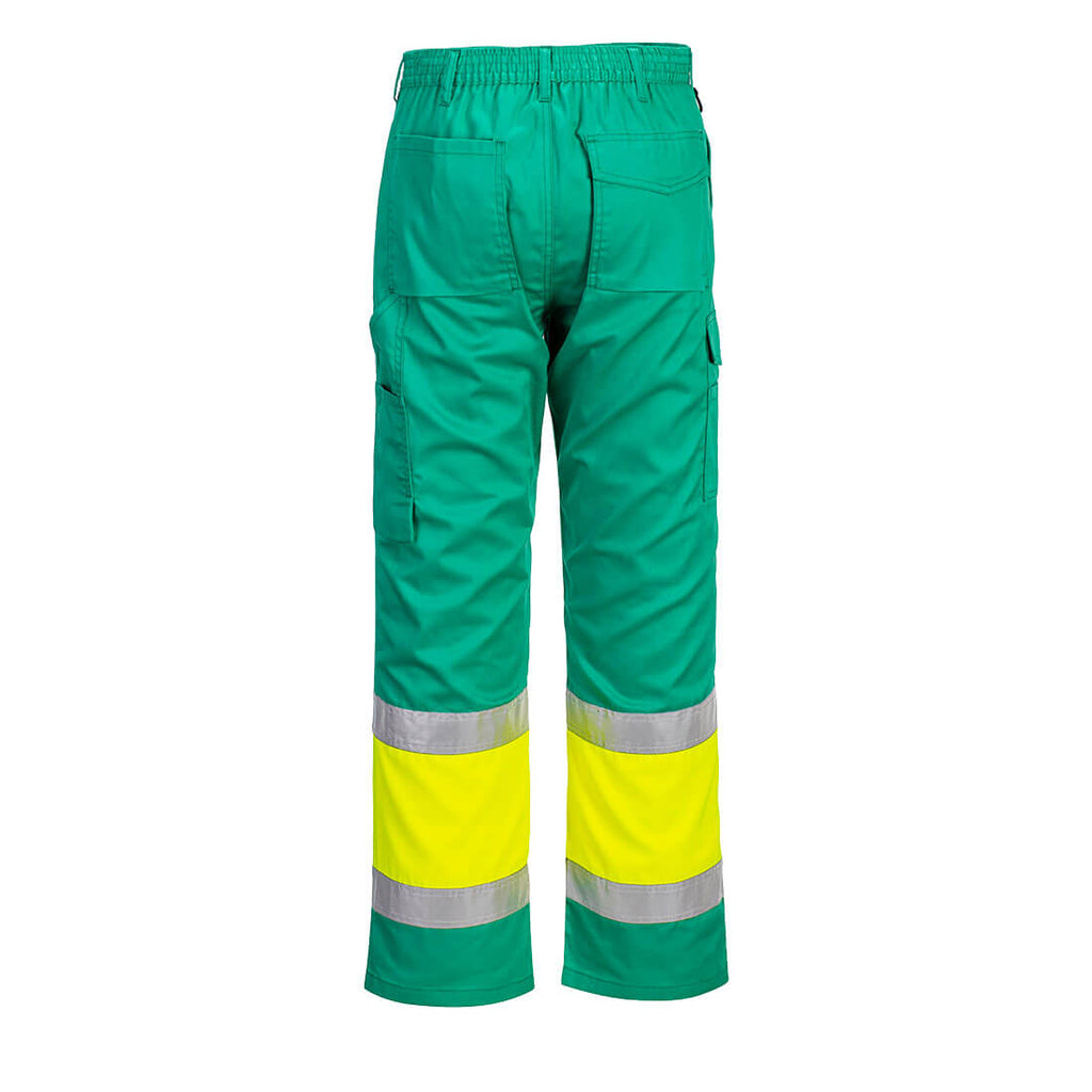 Kevyet Hi-Vis kaksisävy Combat-housut - Keltainen/sinivihreä