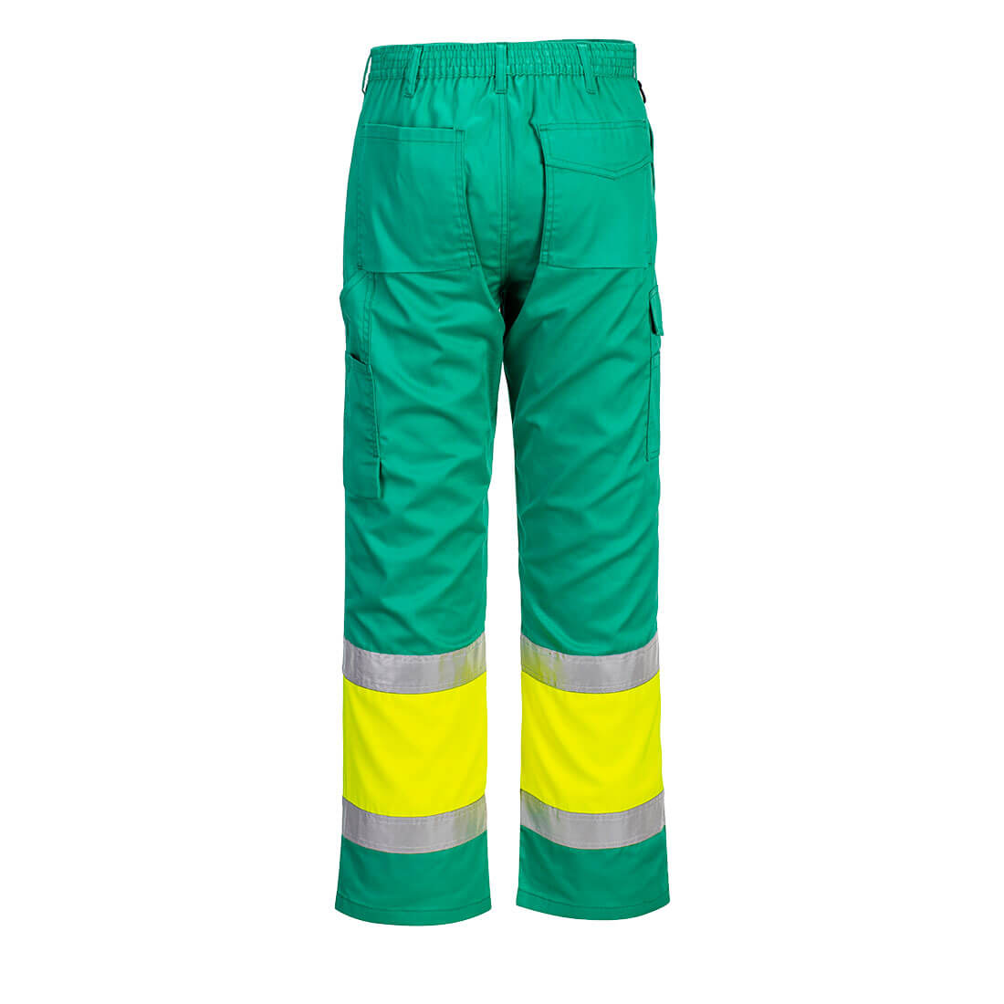 Kevyet Hi-Vis kaksisävy Combat-housut - Keltainen/sinivihreä