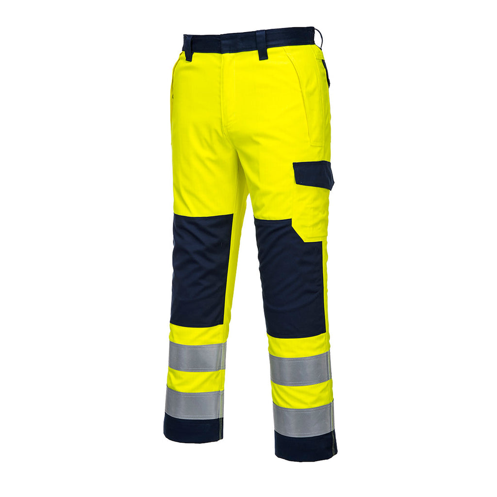 Hi-Vis MODAFLAME housut - Kelta/navy
