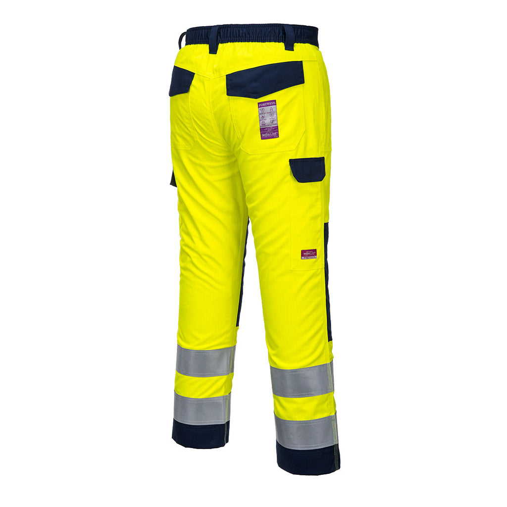 Hi-Vis MODAFLAME housut - Kelta/navy