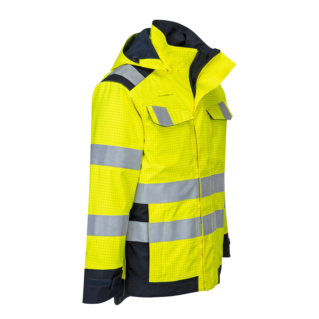 Modaflame Multinorm valokaarisuoja sadetakki - Kelta/navy