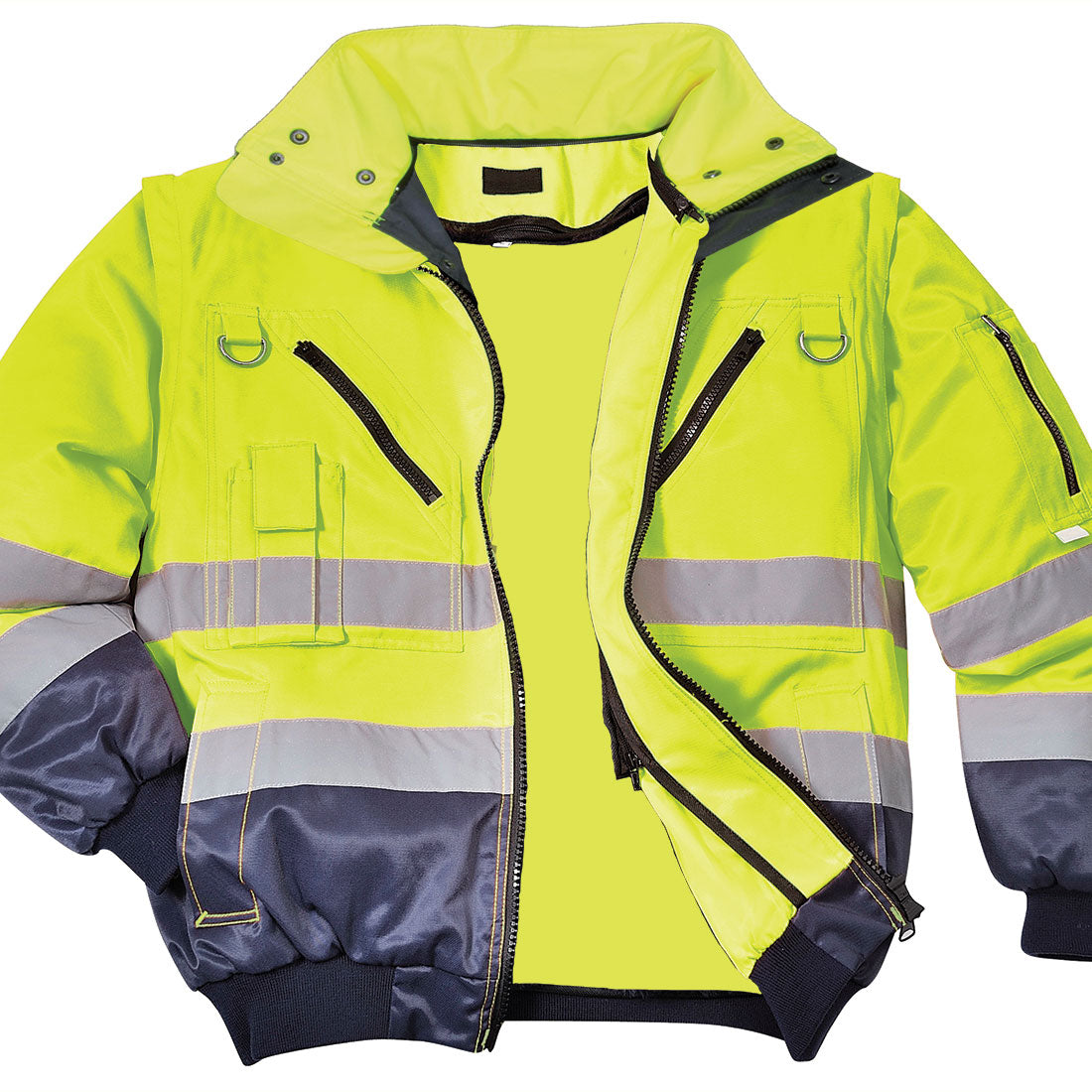 PW3 Hi-Vis 3-in-1 Pilottitakki - Kelta/navy