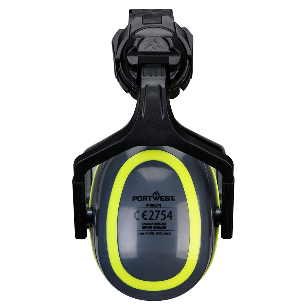 HV Extreme medium Clip-On kypäräkiinnike kuulosuojaimet - Harmaa/Keltainen
