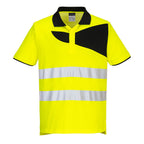 PW2 Hi-Vis Pikee-paita - Kelta/musta