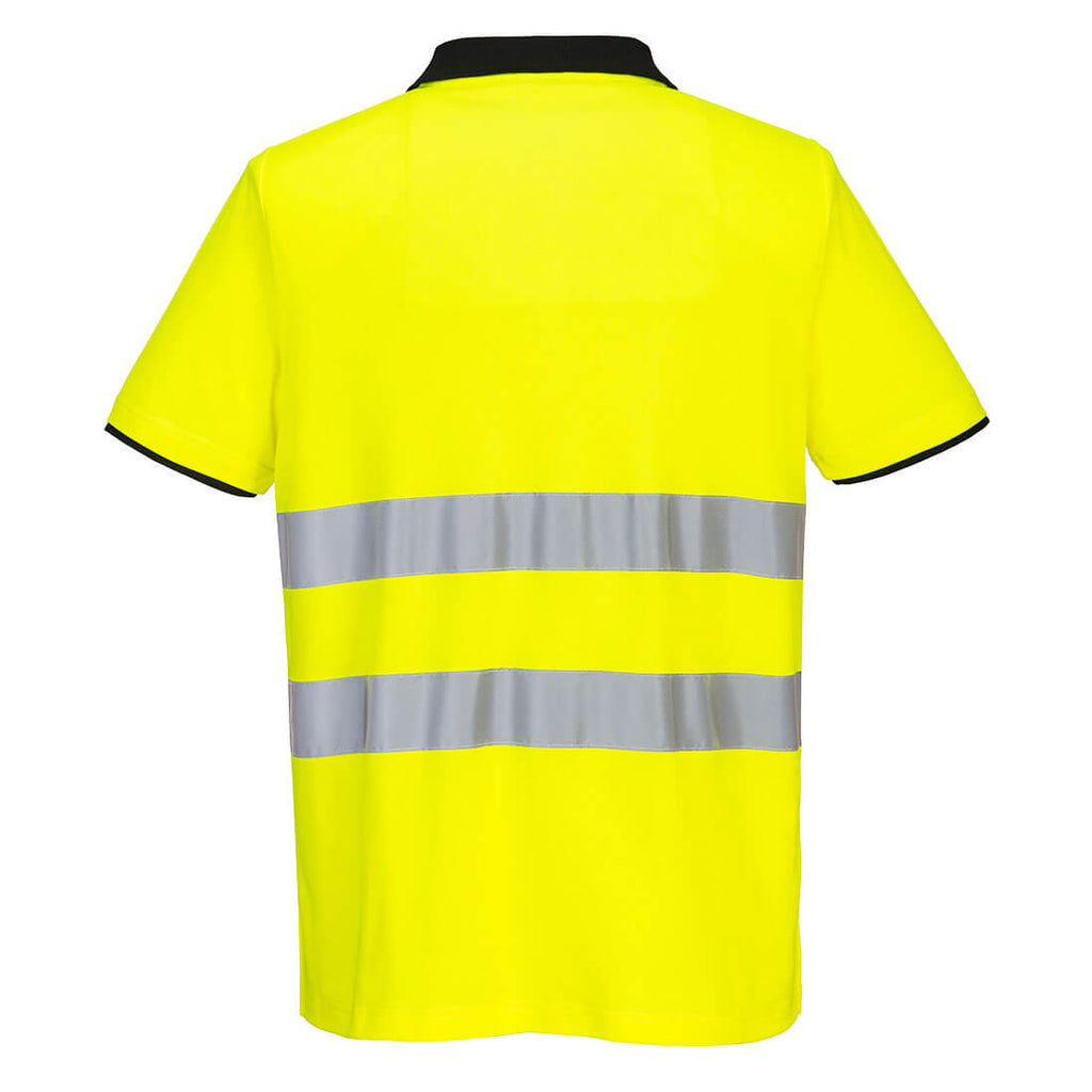 PW2 Hi-Vis Pikee-paita - Kelta/musta