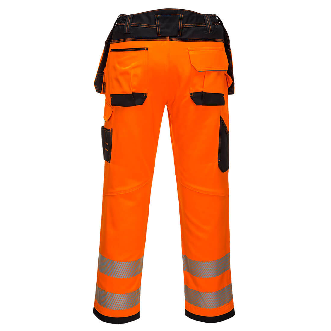PW3 Hi-Vis Stretch- riipputaskuhousut - Oranssi/musta
