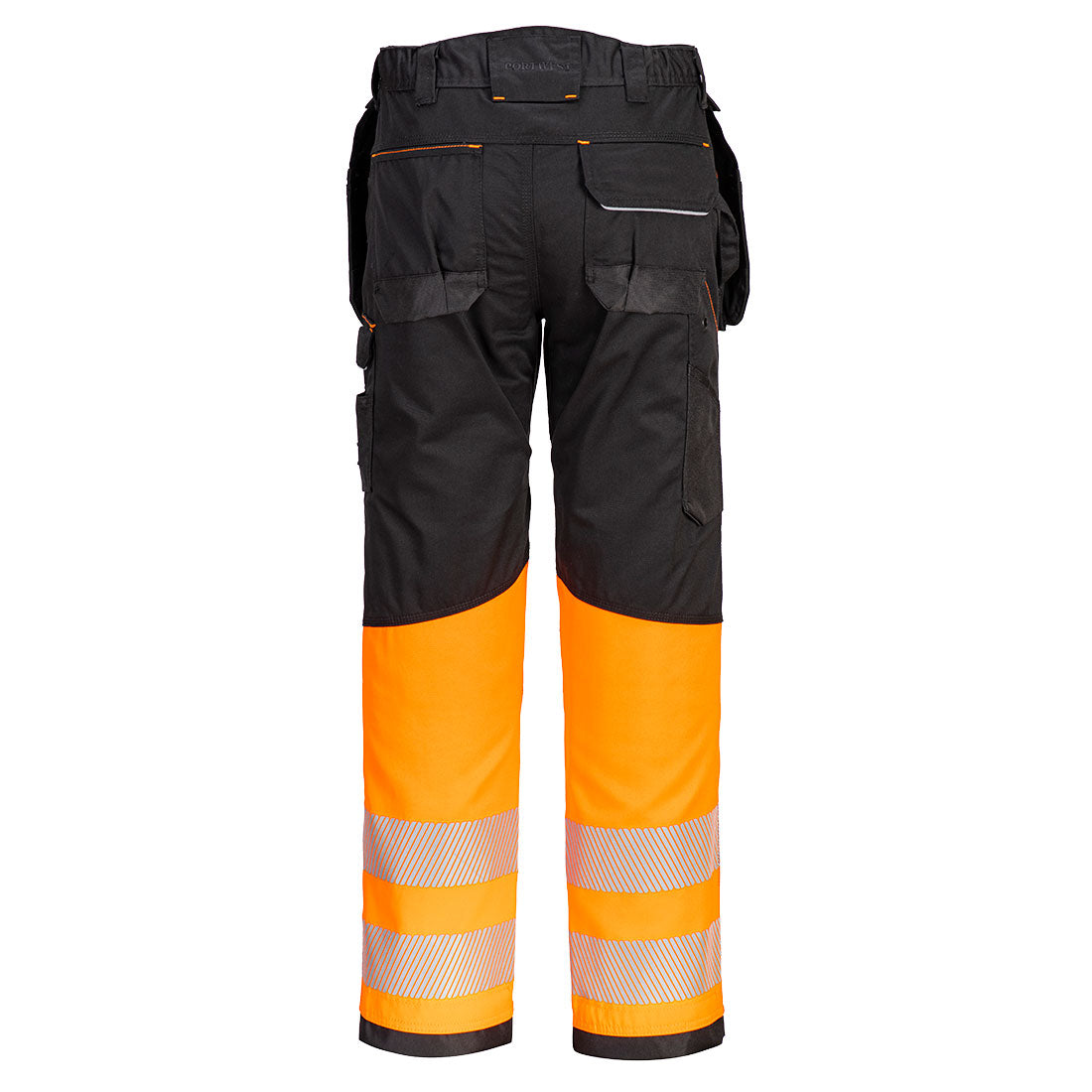 PW3 Hi-Vis Riipputaskuhousut (Luokka 1) - Oranssi/musta