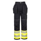 PW3 Hi-Vis Riipputaskuhousut (Luokka 1) - Kelta/musta