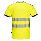 PW3 Hi-Vis V-kaulus T-paita - Kelta/musta