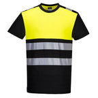 PW3 Hi-Vis T-paita (Huomioluokka 1) - Musta/keltainen
