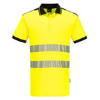 PW3 Hi-Vis Cotton Comfort pikeepaita - Kelta/musta