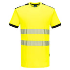 PW3 Hi-Vis Cotton Comfort T-paita - Kelta/musta