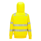 PW321 Hi-Vis vetoketjullinen talvihuppari - Keltainen
