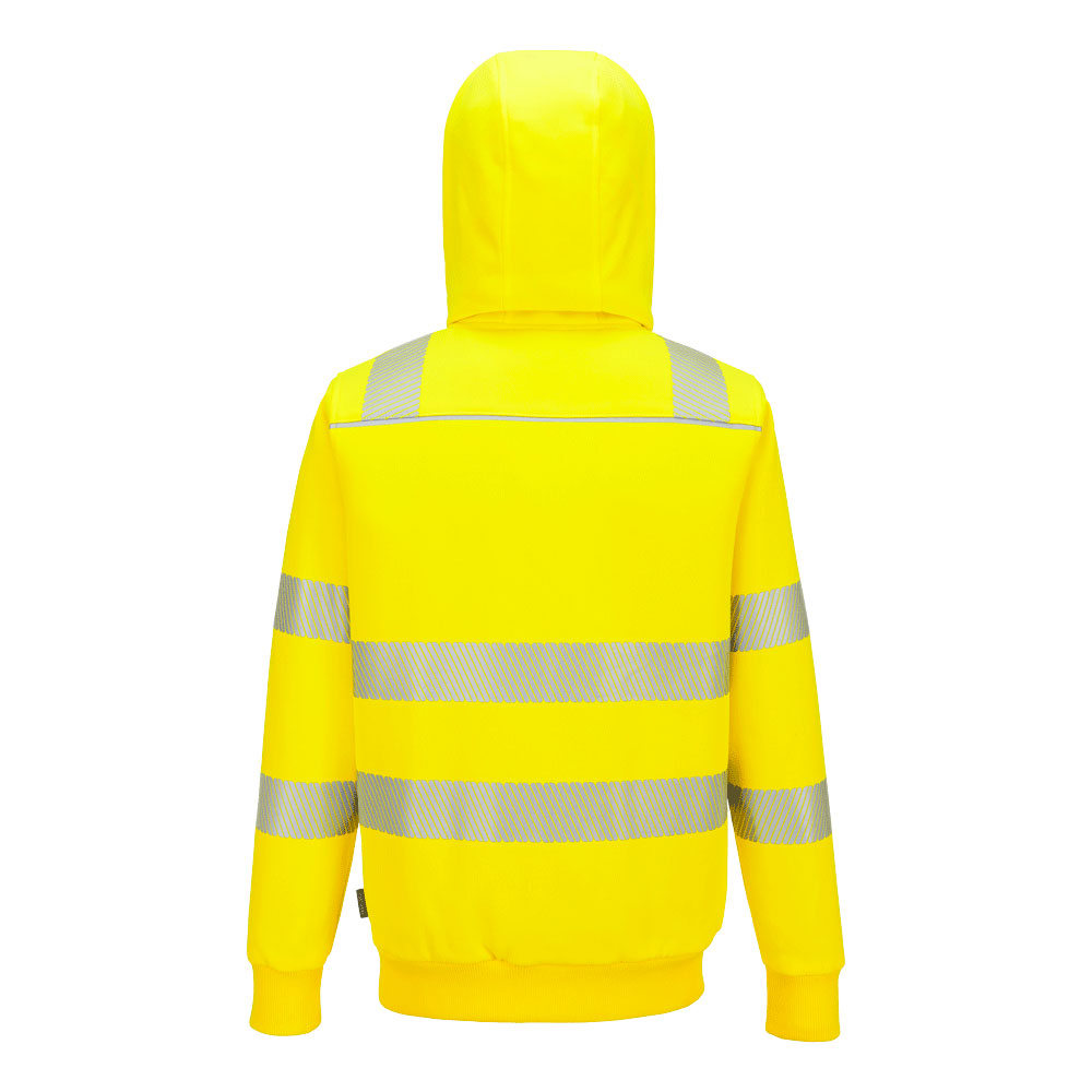 PW321 Hi-Vis vetoketjullinen talvihuppari - Keltainen