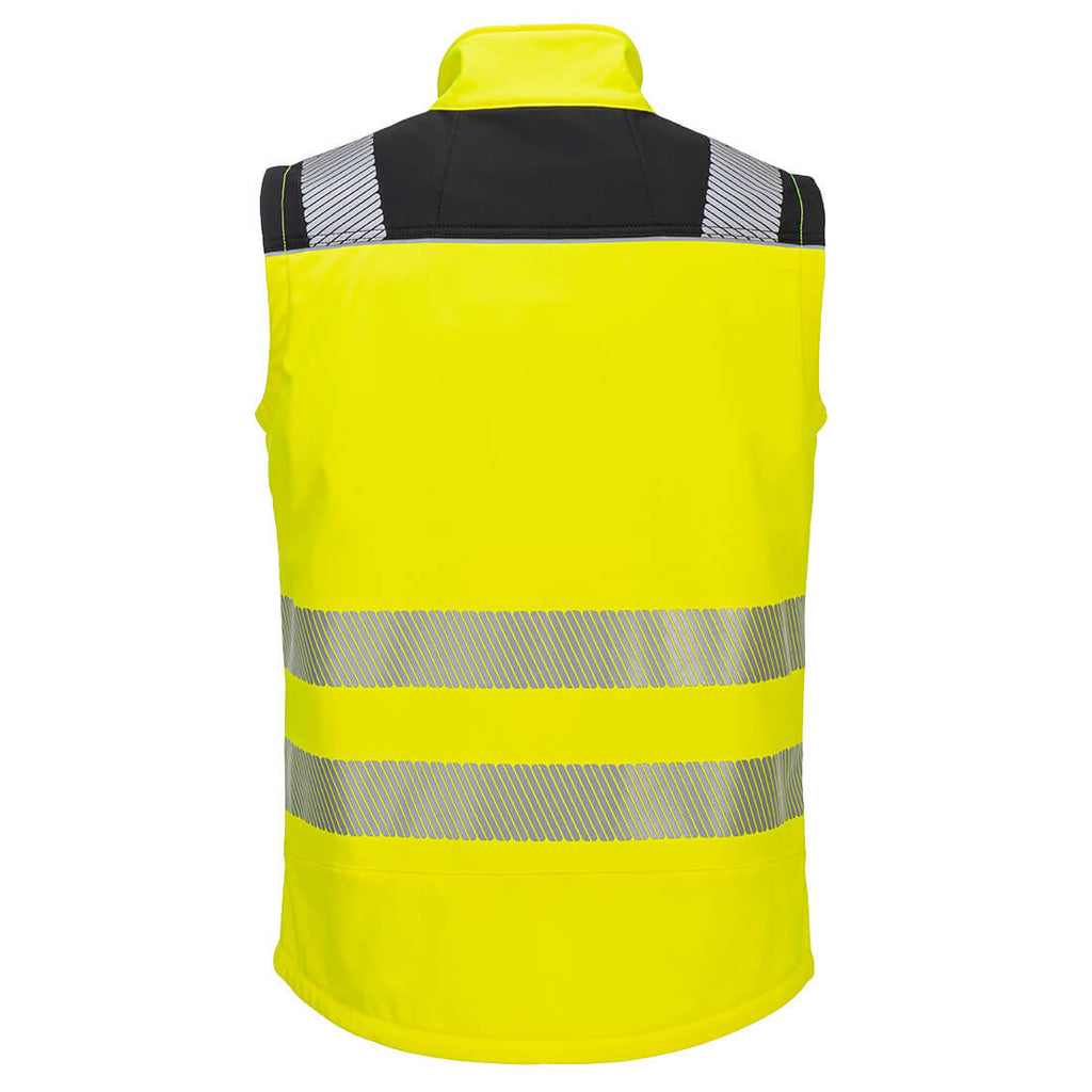 Hi-Vis Softshell-liivi (3L) - Kelta/musta