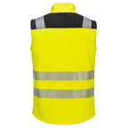 Hi-Vis Softshell-liivi (3L) - Kelta/musta
