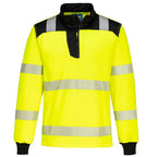 PW3 Hi-Vis 1/4 vetoketju College-pusero - Kelta/musta