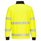 PW3 Hi-Vis 1/4 vetoketju College-pusero - Kelta/musta
