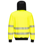 PW3 Hi-Vis vetoketjuhuppari - Kelta/musta