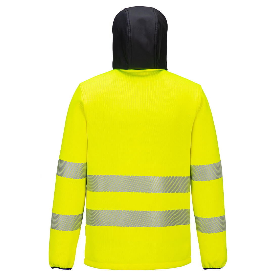 Hi-Vis tekninen fleece huppari - Kelta/musta