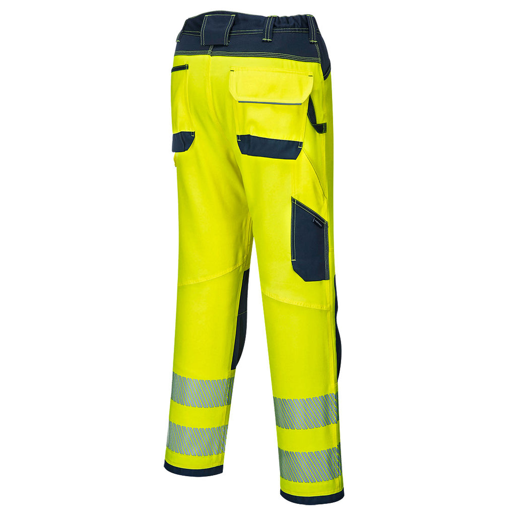 PW3 Hi-Vis työhousut - Kelta/navy