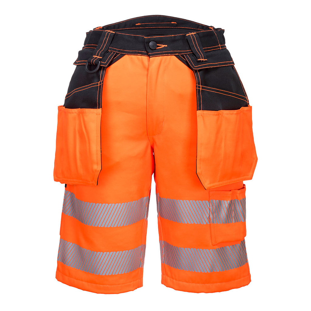 PW3 Hi-Vis riipputaskushortsit - Oranssi/musta