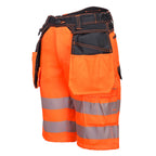 PW3 Hi-Vis riipputaskushortsit - Oranssi/musta