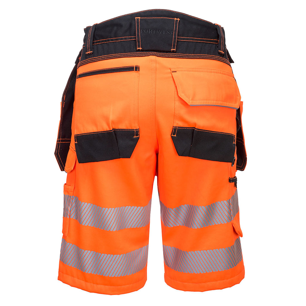 PW3 Hi-Vis riipputaskushortsit - Oranssi/musta