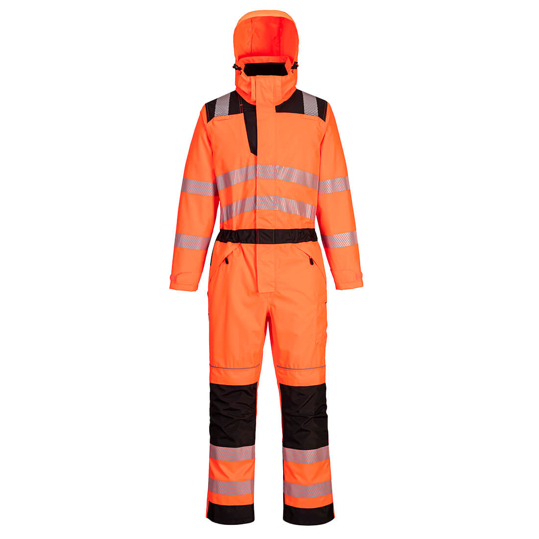 PW3 Sateenpitävä Hi-Vis haalari - Oranssi/musta