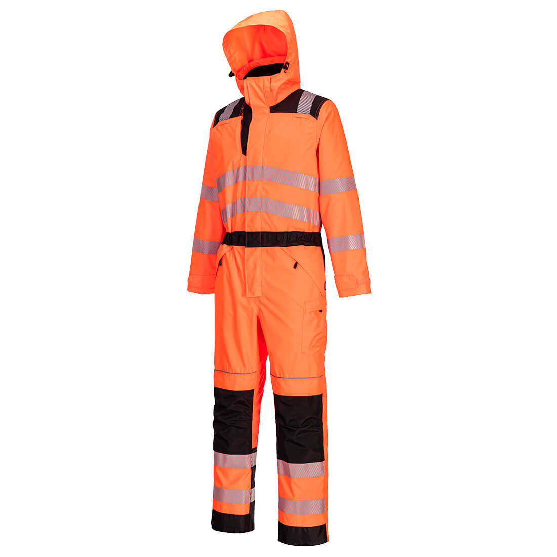 PW3 Sateenpitävä Hi-Vis haalari - Oranssi/musta