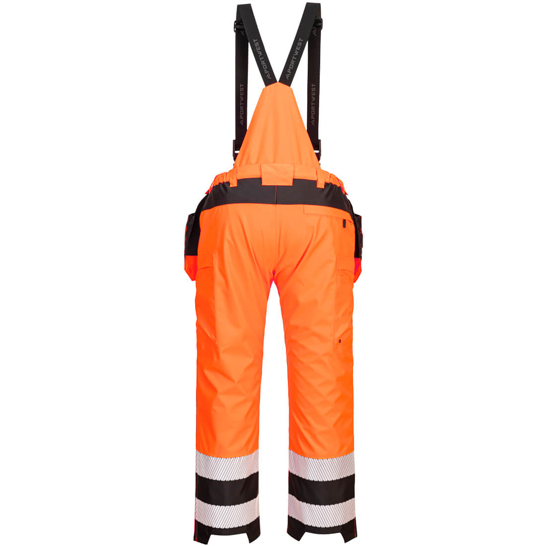 PW3 Hi-Vis sadetta kestävät avohaalarit - Oranssi/musta