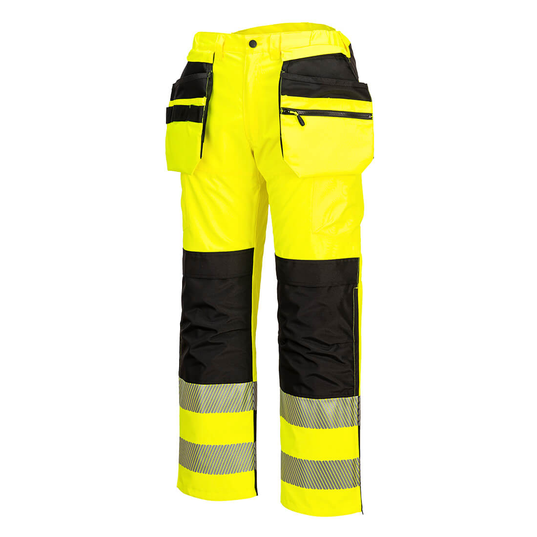 PW3 Hi-Vis sadetta kestävät avohaalarit - Kelta/musta