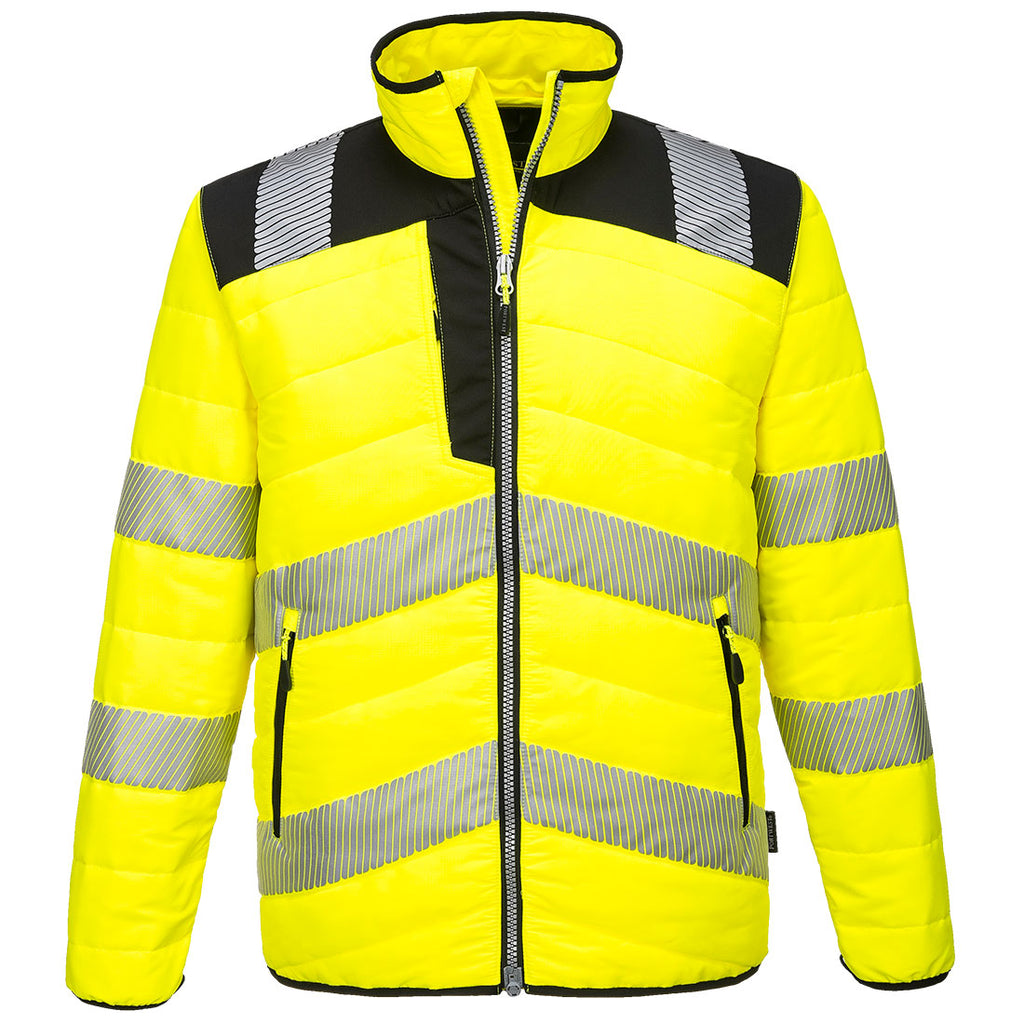 PW3 Hi-Vis kevyttoppatakki - Kelta/musta