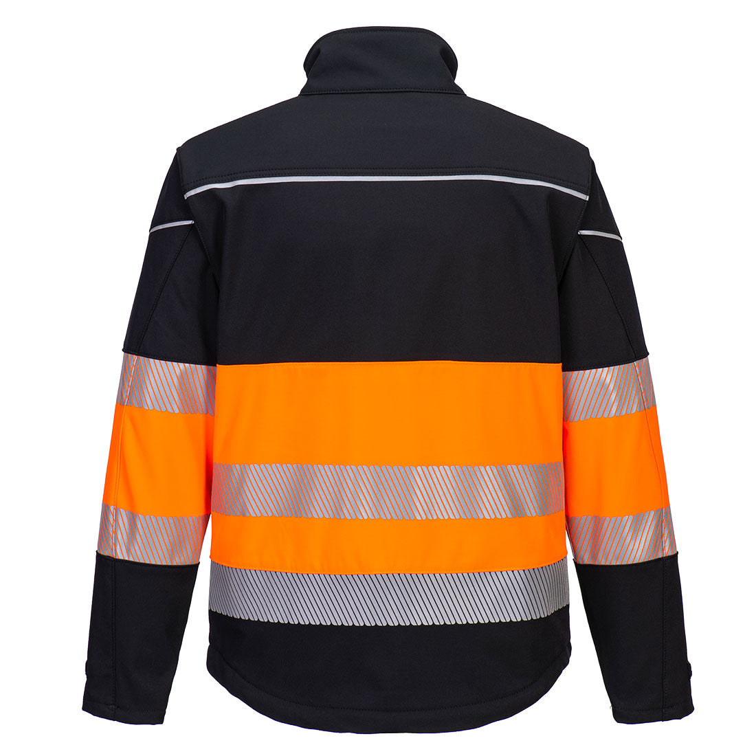 PW3 Hi-Vis Luokka 1 Softshell takki 3L - Musta/oranssi