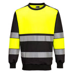 PW3 Hi-Vis College-pusero (Luokka 1) - Kelta/musta