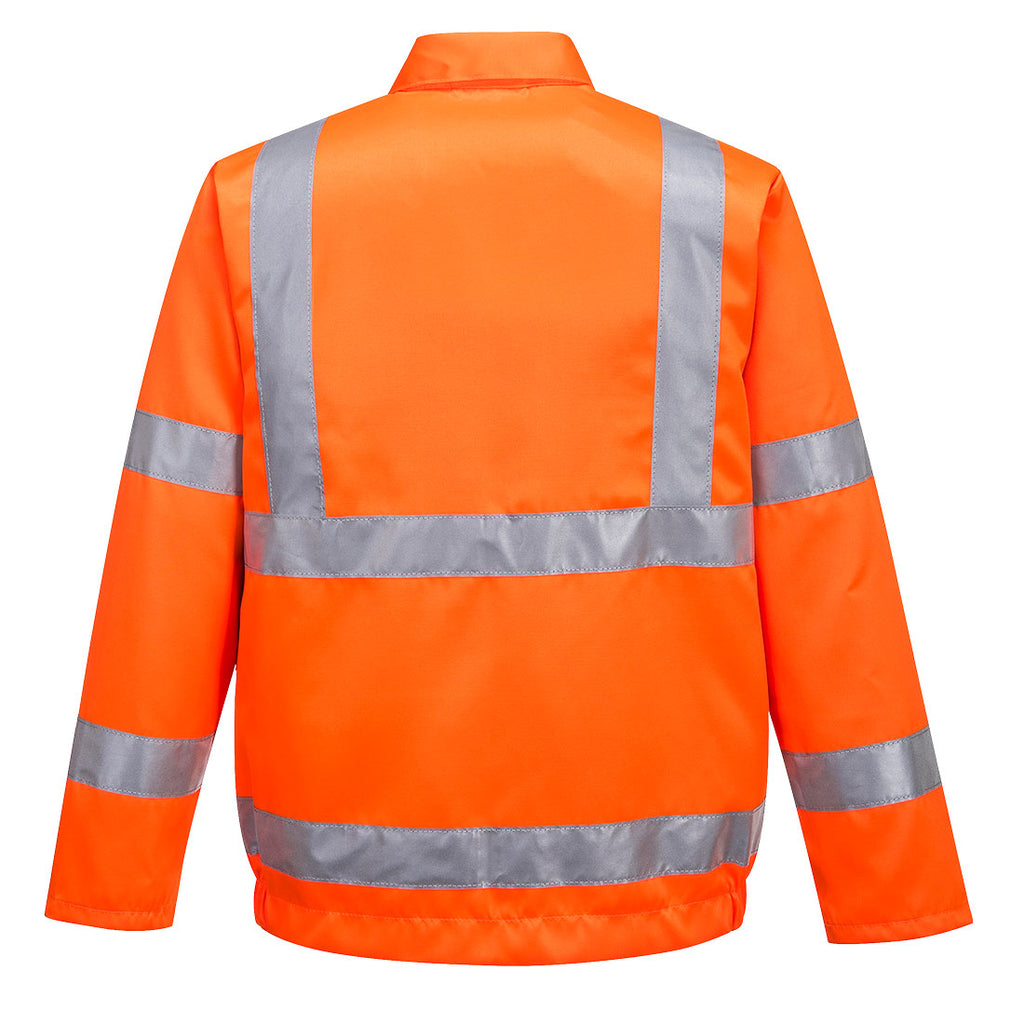 Hi-Vis polyesteri-puuvilla bomber-takki - Oranssi