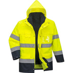 HiVis Lite 3-IN-1 kaksiväritakki. - Kelta/navy