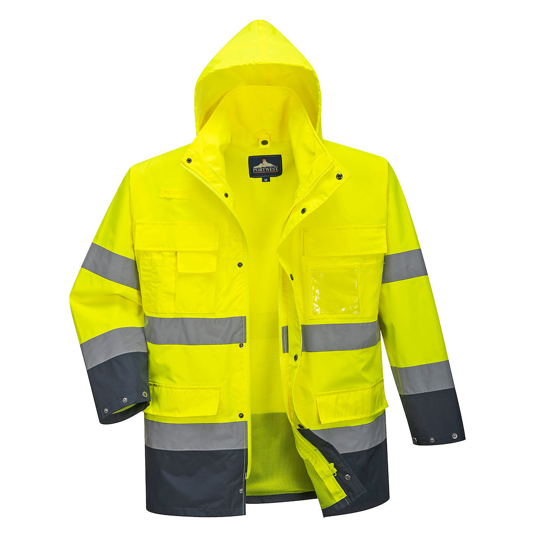 HiVis Lite 3-IN-1 kaksiväritakki. - Kelta/navy